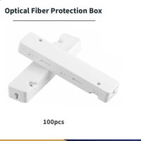 Lot de 100 boîtes de protection pour câbles optiques, petits tubes thermorétractables pour protéger les fibres optiques