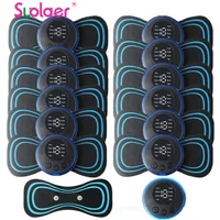 EMS Pulse Neck Massager Sticker Tens Cervical Massageador Back Masajeador Patch Muscle Stimulator Pain Relief Gel Pads Stretcher