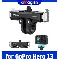 aMagisn Metal Quick-Release Mount for Gopro13 , Magnetic Base with Foldable 2-Prong for Gopro Hero 13 Black Camera Accessories