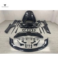 Topcar Style Dry Carbon Fiber Car Body Kit With Lip Spoiler Hood Side Skirts Diffuser For Mclaren 720S Coupe Carbon Kit