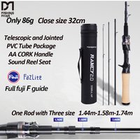 FISHINGFANS Portable Telescopic Position adjust size Fishing Rod UL Carbon Fiber FUJI F GUIDE Spinning Casting Fishing Rod