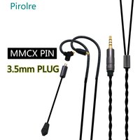 Pirole Sport Game Call with Long Pole Microphone Earphone Cable MMCX Earbud Fit For UE900 2Pin0.78 Earphone Cable for KZ 64audio