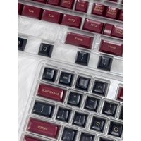 Red Warrior Keycaps Original SA/Cherry Profile PBT Double-Shot Keycap for Mechanical Keyboard Custom Key Cap
