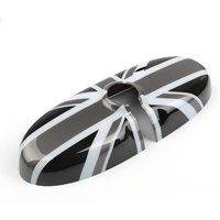 Black Union Jack UK Flag Rear View Mirror Cover For MINI Cooper R55 R56 R57 NEW