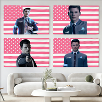Game D-Detroit Become Human Connor flag Suitable For Party Club Outdoor Interior Wall Art Decoration Banner Gift