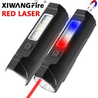 IR & Strong Light Flashlight Portable Pen Clip Magnetic Torch Multifunctional Outdoor Emergency Warning Lighting Flashlight