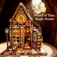 3D Time Castle Wooden Dollhouse Miniature Model with Furniture Kit DIY Assemble Toys for Child Adults Birthday Gift Casa