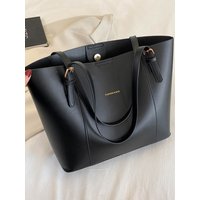 Retro simple and atmospheric commuting bag for women 2024 new stylish large capacity shoulder tote bag