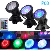 IP68 Waterproof Underwater LED Lights 12V RGB Multicolour Aquarium Light Garden Fountain Pond Fish Tank Swimming Pool Spot Lamp