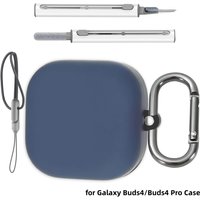 for Samsung Galaxy Buds 4/4 Pro Liquid Silicone Full-Body Protective Cover for Samsung Galaxy Buds 4 with Cleaning Kit & Lanyard