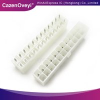5piece 4.2MM computer motherboard power socket 24P pin ATX power socket interface double row straight pin female socket
