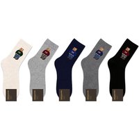 New Cartoon Gentleman Bear Men's Socks Cotton Harajuku Style Sport Boys Skateboard Novelty Breathable Christmas Gift wholesale