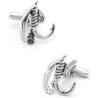 iGame Lure Fishhook Cuff Links Quality Brass Material Silver Color Cufflinks Wholesale & Retail Gift For Fishing Lover
