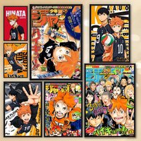 Haikyuu Volleyball Youth Poster HD Art Sticky Wall Room Decor Home Waterproof Home Living Bar Aesthetic Decoration