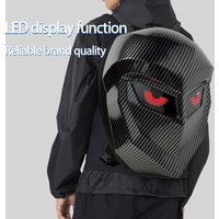 Sac à dos LED pour homme, sac à dos de moto et de cyclisme avec coque rigide et éclairage LED, sac à dos pour femme, idéal pour les voyages d'affaires, sac à dos étanche pour ordinateur portable.