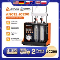 Doppelkanal-Injektor-Reinigungsmaschine mit Luftpumpe ANCEL JC200 für 12V Leichtgewichtige Auto- und Motorrad-Injektor-Reinigungswerkzeuge
