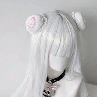 1pair Lolita Lace Lollipop Hair Bun Hairpins for Girl Anime Role Play Halloween Chinese Hair Clip for Woman Ponytail Hair Clip