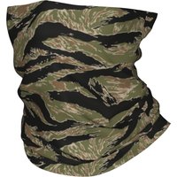 Custom Tiger Stripe Camo Bandana Neck Warmer Women Men Winter Ski Tube Scarf Gaiter Military Tactical Camouflage Face Cover