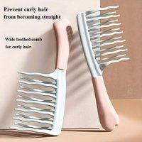 Double-row Curling Comb | Anti-static, Anti-frizz, Volumizing Styling Comb | Wet/Dry Massage Comb | Wide-tooth Comb