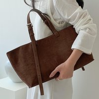 Retro Faux Suede Tote Women Bag Large Capacity Shoulder Bags for Women 2026 Matte Texture Designer Handbags and Purses Shopper