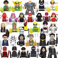 BEAST KINGDOM The Defenders Daredevil Punisher Bullseye Iron Fist Building Blocks Elektra Muse White Tiger Bricks Toys For Child
