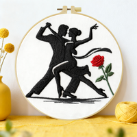 1pc 20X20CM/15X15CM 7.87/6.3inch Dance Embroidery Starter Kit DIY kit DIY embroidery kit manualidades Craft Painting Sewing Art