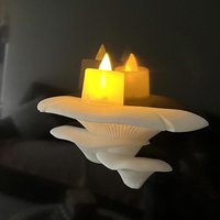 3D Printed Small Mushroom Stand Plastic Space-Saving 3 Levels Mushroom Rack Wall-Mounted Mushroom Ornament Office Desk