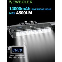 AliExpress NEWBOLER Bicycle Light Front 4500Lumen Bike Light 14000mAh Waterproof Flashlight USB Charging MTB Road Cycling Lamp Accessories