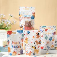 10/20/30/50pcs Stand-up Pouch Birthday Style Cute Cartoon Pattern Gift Storage Bag Snowflake Crisp Cookies Nougat Bags TMZ