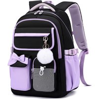 2026 new Large capacity nylon school backpack for girls Fashion bow candy colored school bag bookbags Teenage travel backpack