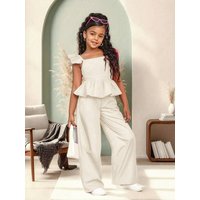 Girls' casual bow jumpsuit, suitable for outdoor wear in spring and summer, popular style