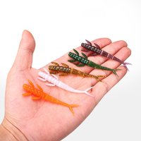 Fishing Lure Alien Worm Soft Bait 7.3cm/1.3g TPE Temptation Swimming Laser Glitter Artificial Lures Lot 5 Pieces SALE