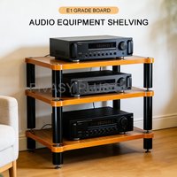 HiFi Audio Rack 150KG Load Capacity Per Shelf Amplifier Stand 25MM Thick Board Amp Shelves For Home Theater DJ Studio CD Players