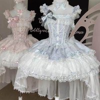 Ballet Lolita Dress Jsk Suspender Powder Blue Cake Princess Dress Birthday Party for A Young Girl's Coming-of-age Ceremony