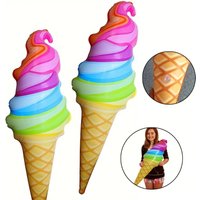 Giant Inflatable Rainbow Ice Cream Cone Inflates for Summer Party Swimming Pool Beach Food Toys Birthday Outdoor Decorations