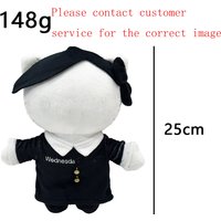 Black Clothes Wednesday Plush Toy Addams Doll Stuffed Soft Plush Toys Fans Collect Gifts