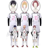 Sae Cosplay Anime Shidou Jersey Perücke Aiku Cosplay Fußballtrikots Anime Sportbekleidung Unisex Halloween-Kostüme für Männer Frauen Erwachsene