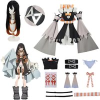 Anime Abyss Battle Ghost Cosplay Costume Wig Amo Yamo Yammer Outfit Anime Game 2D Cosplay Costume Stage Performance Dress Up