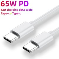 PD 65W USB C to USB C Cable Fast Charging Phone Charger Data Cord For MacBook iPad Samsung Xiaomi 5A Type C Quick Charge Cable