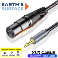 XLR Female to 3.5MM Jack Audio Cable Microphone Balanced Analog Audio Cable for Speaker Amplifier Computer 3.5mm Aux to XLR Cord