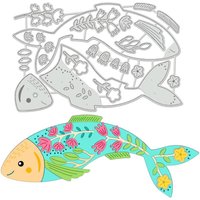 Carbon Steel Cutting Dies Stencils for DIY Scrapbooking Photo Album Decorative Embossing Paper Card Greeting Card Mold Fish