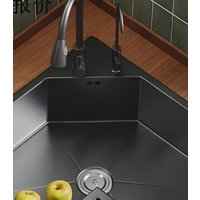 L-Shaped Corner Kitchen Sink, Large Single Bowl, Special Design Washing Basin for Kitchen