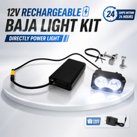 Dream Car 12V Rechargeable Baja Light Portable LED Spotlight Kit For Off Road ATV UTV Motorcycle Dirt Bike With Battery Pack