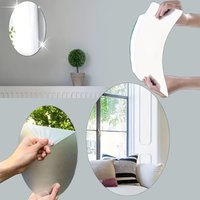 1PC Self-Adhesive Acrylic Bedroom Makeup Mirror Wall,Decoration Soft Mirror Sheet,for Bedroom,Bathroom,Living Room
