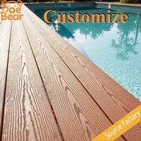 Co-extruded WPC composite flooring waterproof and UV resistant snap-on installation suitable for villa courtyard and terrace