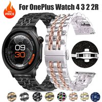 22mm Stainless Steel Strap For OnePlus Watch 4 3 2 2R/OnePlus 46mm/Lite Metal Bracelet Watchband For Oppo Watch X3 X X2 4 Pro/S