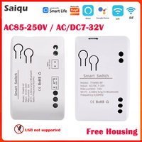 WiFi Tuya Smart 1CH Switch 220V 10A Relay Module APP Remote Control 12V 24V 220V 85-250V RF433 Receiver Google Home Alexa