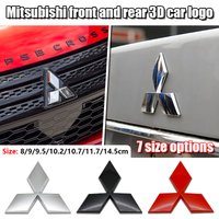 ABS Car Front Grill Emblem For Mitsubishi Outlander Ralliart Lancer Colt Delica Triton ASX Pajero EVO Rear Trunk Badge Sticker