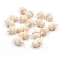 10pcs/lot Unfinished Wooden Acorns, Blank Wood Acorns Craft Ornaments for DIY Crafting Wedding Christmas Vase Filler Home Decor