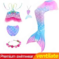 Little Mermaid Tail Ariel Mermaid Costume Girl Mermaid Cosplay Costume Birthday Gift Pool Swimming No fins provided